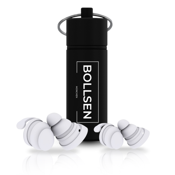 Špunty do uší BOLLSEN Life+ Pink Edition s hliníkovým pouzdrem – opakovaně použitelné špunty do uší na spaní