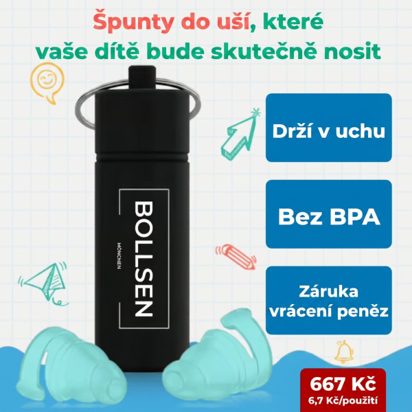 Kidz+ Dětské špunty do uší pro plavání